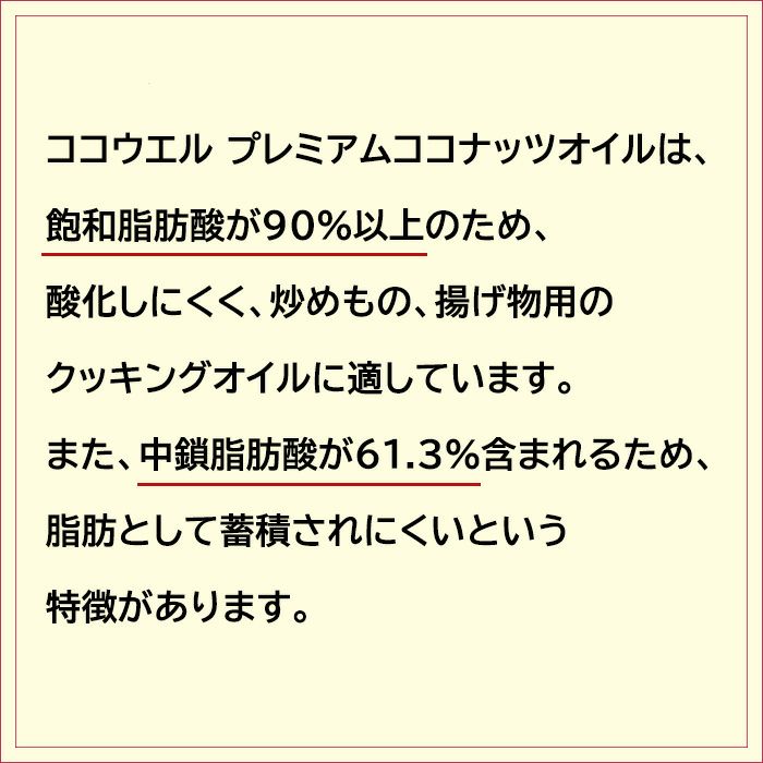 ココウエル プレミアム ココナッツオイル 