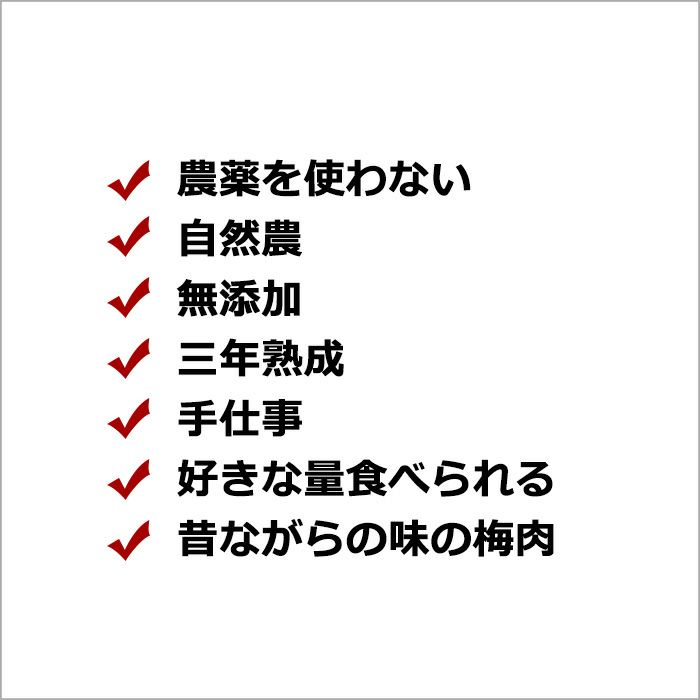 農薬を使わない 自然農 無添加 三年熟成 手仕事 スタンドパック式 昔ながらの味の梅肉