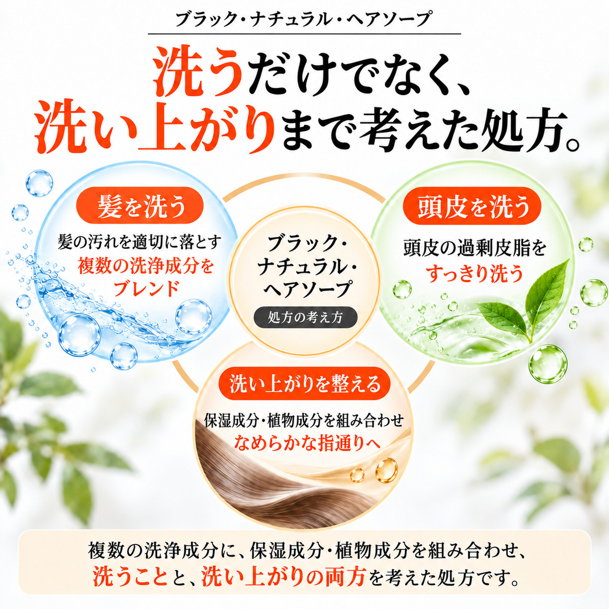 ブラック・ナチュラル・ヘアソープ