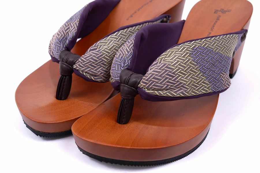 hitete 6.5 波動/紫・シフォンカーフ茶（高田織物） / KC-55