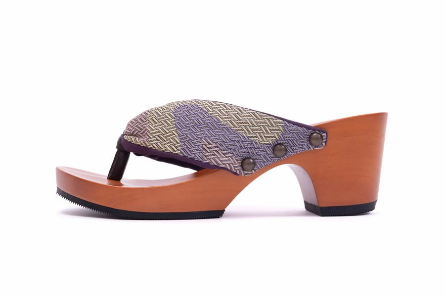 hitete 6.5 波動/紫・シフォンカーフ茶（高田織物） / KC-55