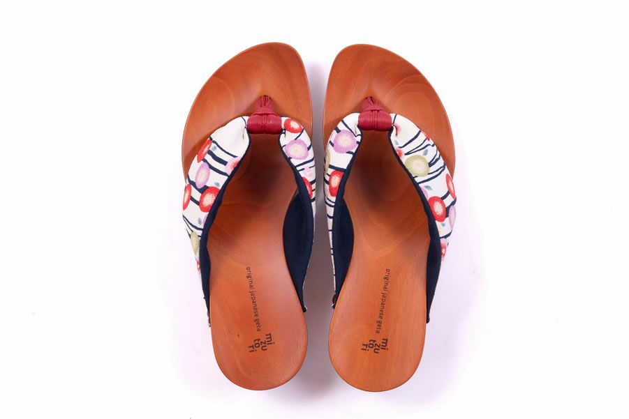 hitete（ハイテテ） 4.5 KT-56 夢椿/紺・シフォンカーフ赤